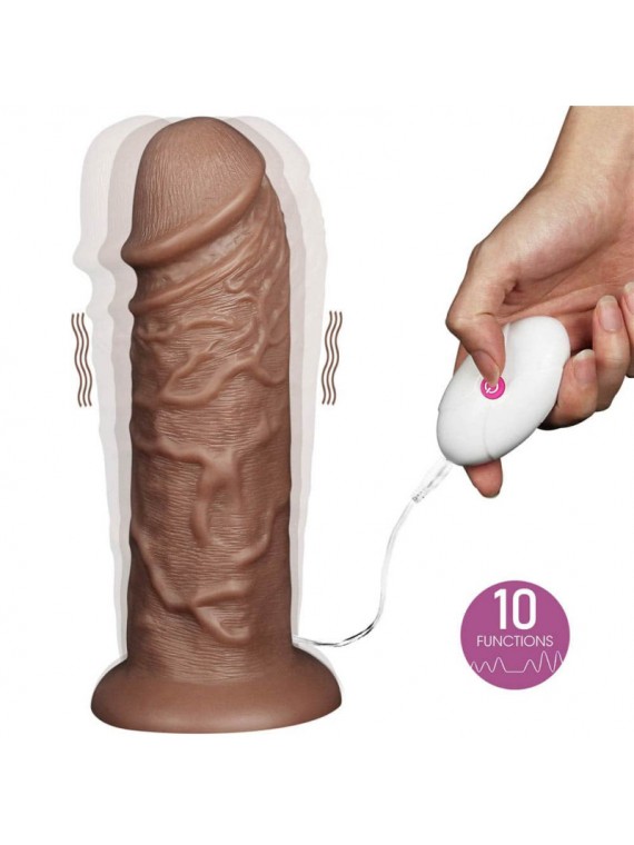 Realistic Chubby Vibrating Dildo 10,5" - nss4030028