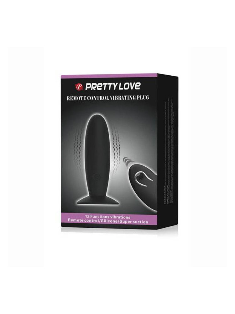 Butt Plug Pretty Love Remote Control Black - nss4038009