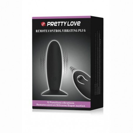 Butt Plug Pretty Love Remote Control Black - nss4038009