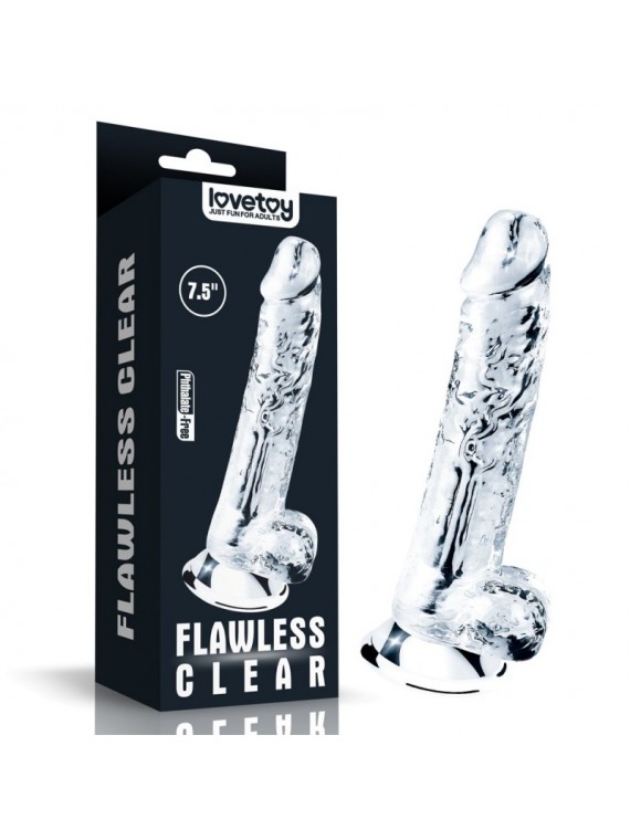 Flawless Clear Dildo 7.5” - nss4032026