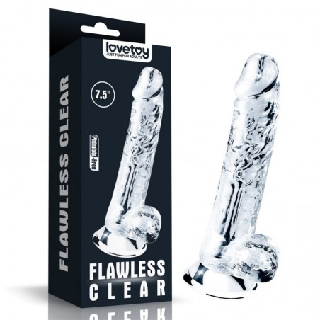 Flawless Clear Dildo 7.5” - nss4032026