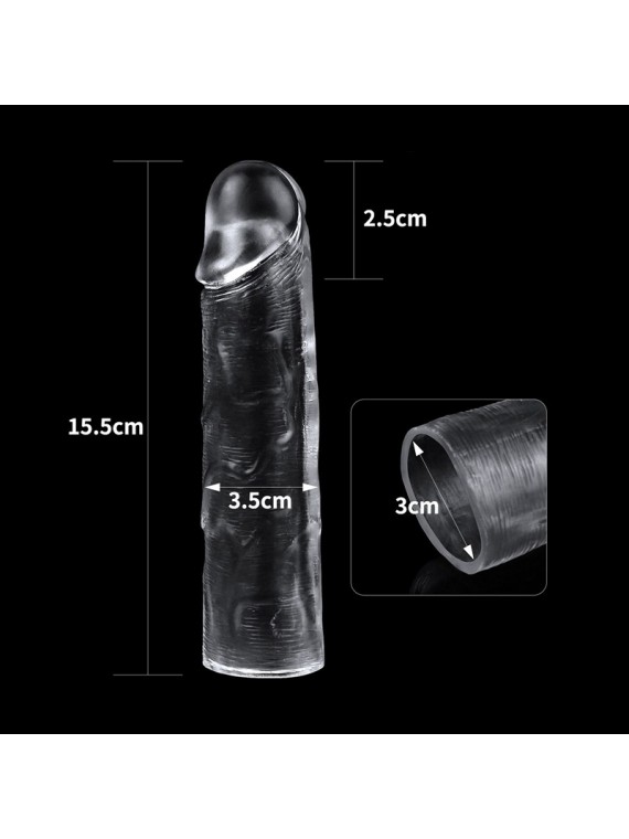 Flawless Clear Penis Sleeve Add 1” - nss4050057
