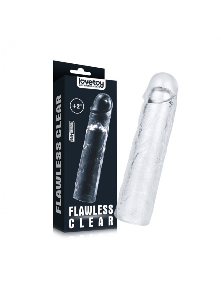 Flawless Clear Penis Sleeve Add 2” - nss4050087