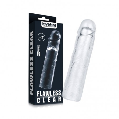 Flawless Clear Penis Sleeve Add 2” - nss4050087