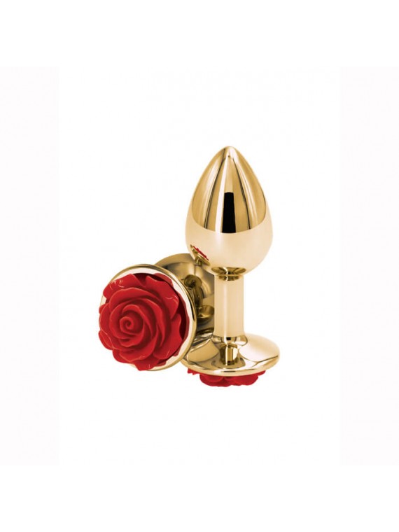 Rose Anal Plug Small Red - nss4038080