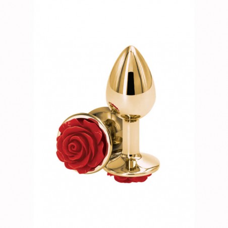 Rose Anal Plug Small Red - nss4038080