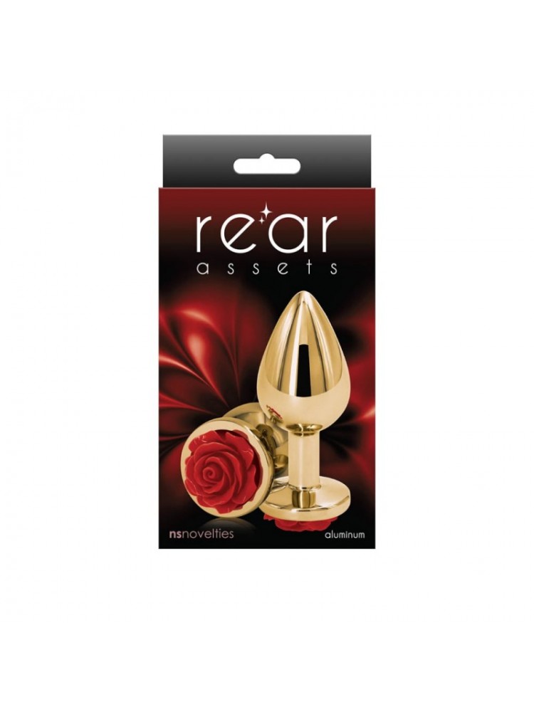 Rose Anal Plug Medium Red - nss4038157