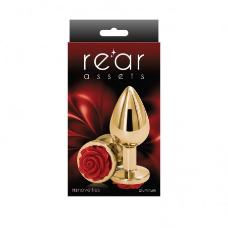 Rose Anal Plug Medium Red - nss4038157