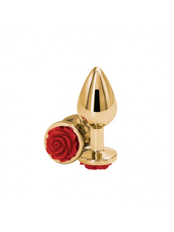 Rose Anal Plug Medium Red - nss4038157