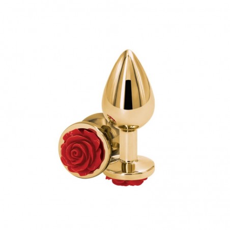 Rose Anal Plug Medium Red - nss4038157