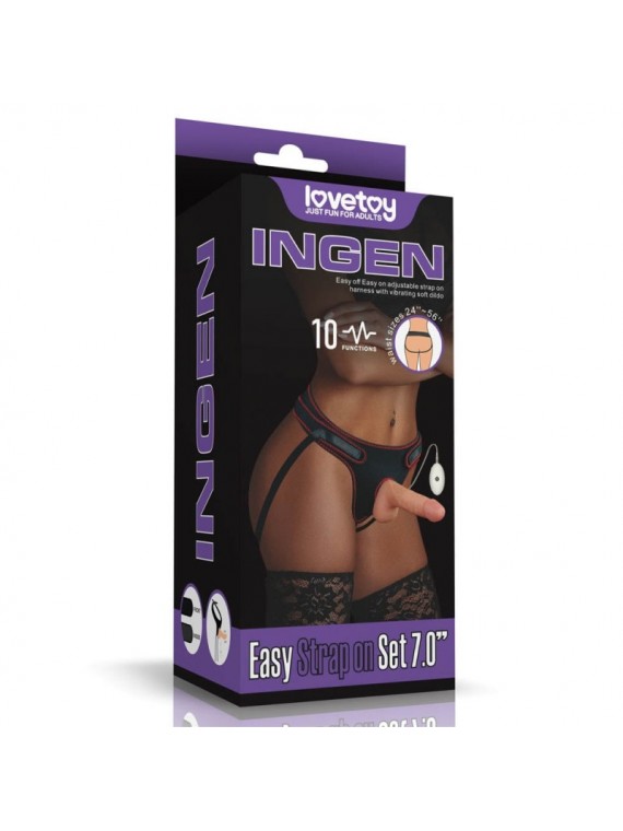 Ingen Vibrating Easy Strapon Set 7.0'' - nss4060010