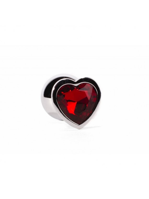 X-MEN Secret Shine Heart Metal Butt Plug Red L - nss4038161