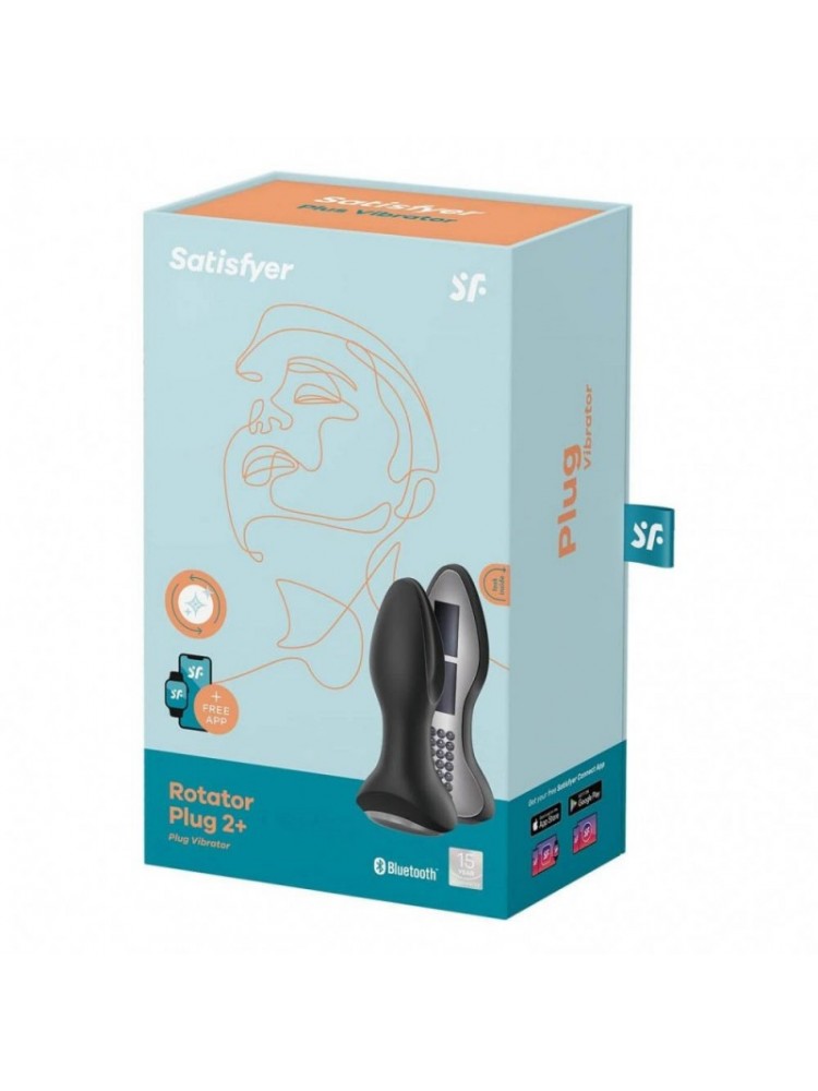 Satisfyer Rotator Plug 1+ Black - nss4038167