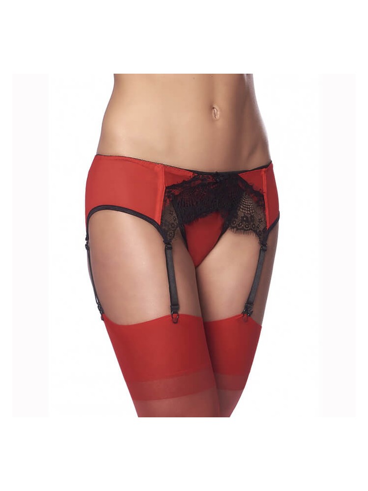 Fancy Suspenderbelt Red/Black - nss4013006