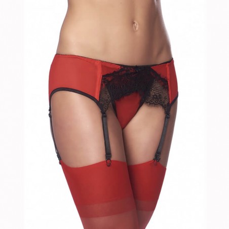 Fancy Suspenderbelt Red/Black - nss4013006