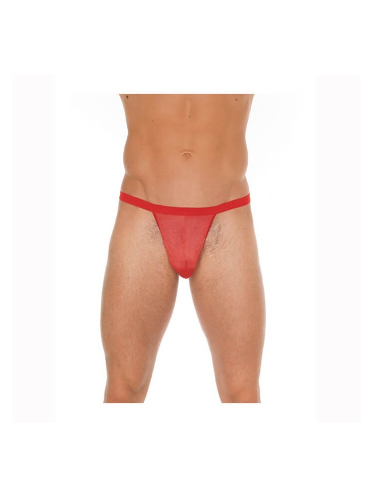 Mens Red Mesh G-String - nss4021029