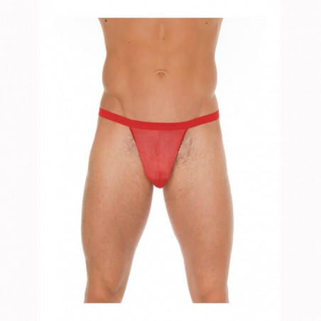 Mens Red Mesh G-String - nss4021029