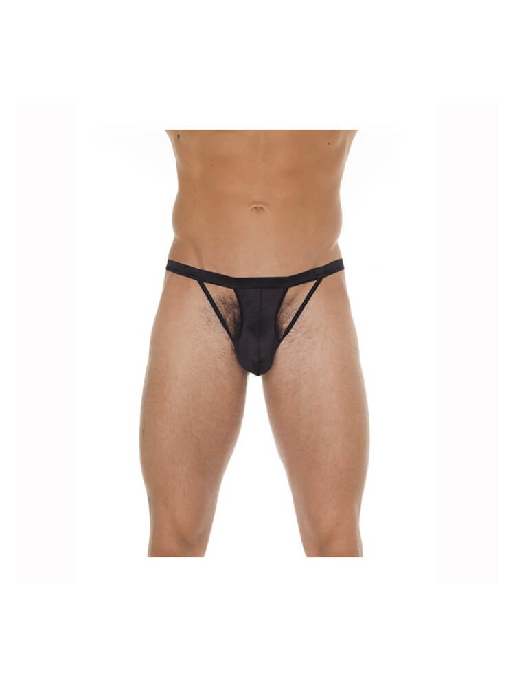 Mens Cut Out G-String Black - nss4021030
