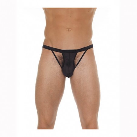 Mens Cut Out G-String Black - nss4021030