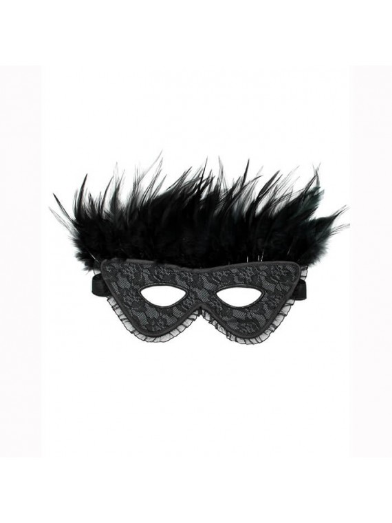 Satin Look Feather Mask - nss4051008