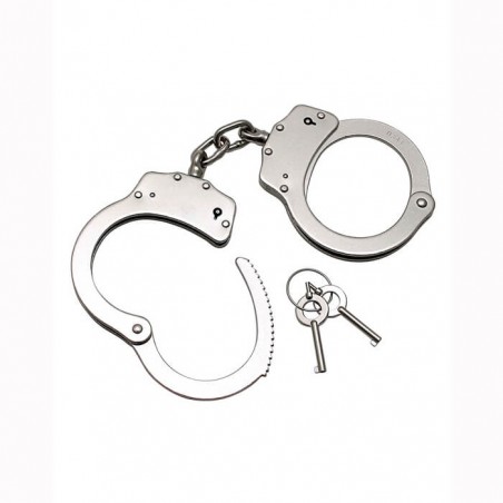 Metal police hand-cuffs, extra heavy - nss4057008